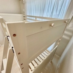 ニトリ　2段ベッド　白
