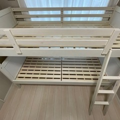 ニトリ　2段ベッド　白