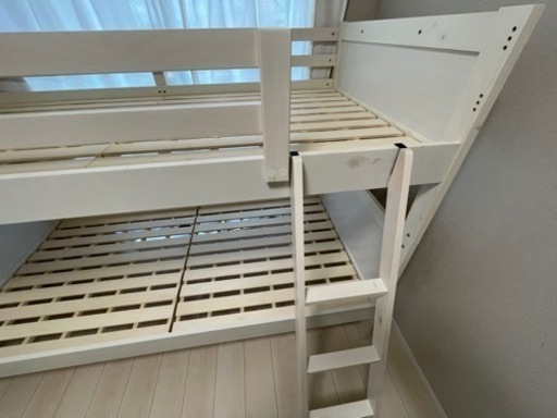 ニトリ　2段ベッド　白