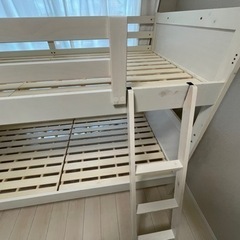 ニトリ　2段ベッド　白