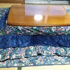 家具調こたつ　長型　布団付きの画像