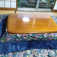 家具調こたつ　長型　布団付きの画像