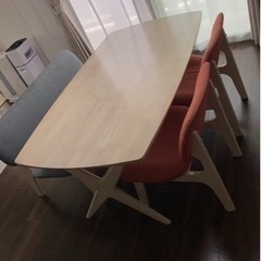 【購入者決定しました】ダイニングテーブル4点セット（使用感あり）