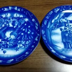 お話し中です！タカラブネサンタの森の絵皿'99 クリスマス皿 2枚クリスマス皿1枚の画像