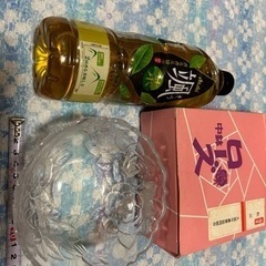 ローズ柄のガラス中鉢　1枚