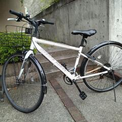 ★交渉中★オフィスプレス自転車クロスバイク★パールホワイト★