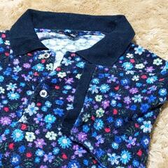 BOHEMIANS 綿 ポロシャツ レディース 花柄 半袖 ボヘミアンズ XSの画像