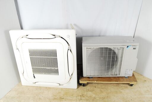 1044 DAIKIN ダイキン 業務用 天井カセット エアコン FHCP56EG 2馬力 2019年製 室外機 RSRP56BCV リモコン付 愛知県岡崎市
