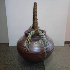 超巨大　急須　信楽焼？　陶器　骨董品　置物　アンティーク　オブジェ　インテリア　壺の画像