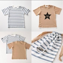 🔸新品　b.room🔸tシャツ2セット➕巾着付きの画像