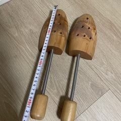 メンズ　木製シューキーパー　スプリング式の画像