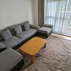 Modern Deco Sofa Sofa, 4 Seater, Couch, Corner Sofa, Living Room, Grayの画像