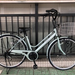 ?シティサイクル?26インチ 6段 前後タイヤ新品です✨