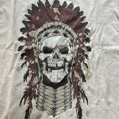メキシコ購入　レディースＴシャツ・ウェスタン調スカルの画像