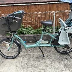 ブリジストン　ビッケ　三人乗り自転車モスグリーン