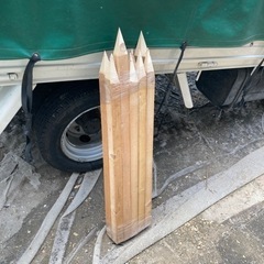杭　リサイクル材　40×40×700ミリ　10本セット　くい　材木