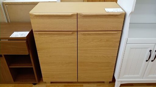 ★ジモティ割あり★  キャビネット ナチュラル H90×D38×W80 クリーニング済み YJ218