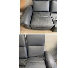 ☆引取限定☆　動作確認済み　電動リクライニングソファ　3人掛け用の画像
