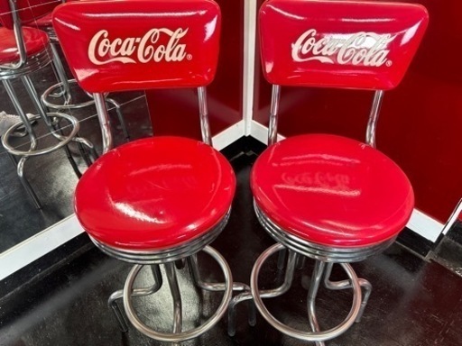 コカコーラ　Coca Cola カウンターチェア　×2
