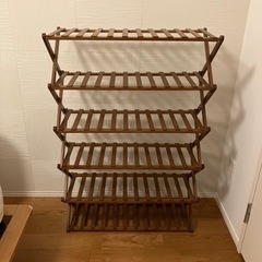 折りたためるシューズラック