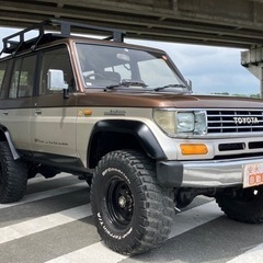 希少カラー🎉　ランドクルーザープラド78 ルーフキャリア、リフトアップの画像