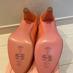 【KariAng】ハート　パンプス　サーモンピンクの画像