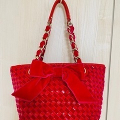 【Kate spade】ハンドバック　ベロア　リボン