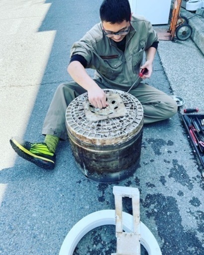 洗濯機の分解清掃　ドラム洗浄