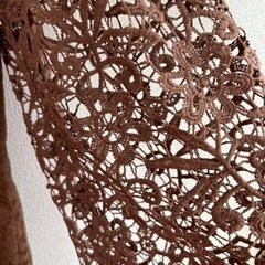 新品同様　Dress+  ドレスプラス　パーティードレス　ダマスク柄　ワンピースの画像