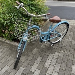 取引中/ママチャリ　ライトブルー　26インチ　ライトなしの画像