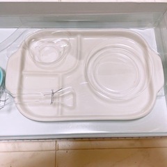 ル・クルーゼ ベビー 食器 お食い初め セット 水色 6点セット の画像