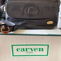 carven カルヴェン　レザーショルダーバッグ　ブラック　箱付...