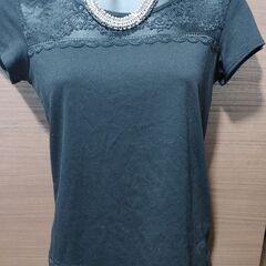 【新品】DHC　レース　黒　カットソー　シャツ　ブラックフォーマル　入学式　入園式　卒業式　卒園式　冠婚葬祭の画像