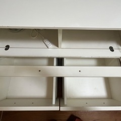 収納付きテレビ台(白)、差し上げます。の画像