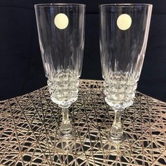 クリスタルダルク　ペアシャンパングラス　未使用品の画像