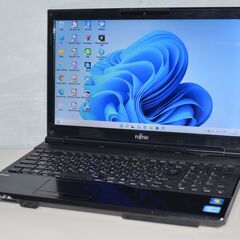中古ノートパソコン Windows11+office 新品爆速SSD512GB 富士通 AH47/H core i7-3612QM/メモリ8GB/15.6インチ/ブルーレイ/無線/Webカメラ