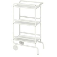 ikea イケア　ワゴン　ホワイト　スンネルスタシリーズ　キッチ...