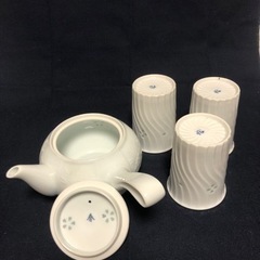 有田焼　透かし　急須と湯呑みセットの画像