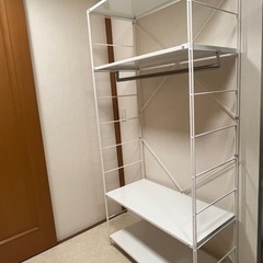 美品！無印良品　スチールユニットシェルフ　ワードローブセットの画像