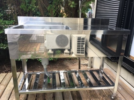業務用　ステンレスシンク　屋外