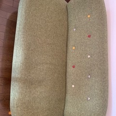 緑色　2名掛け　ソファー