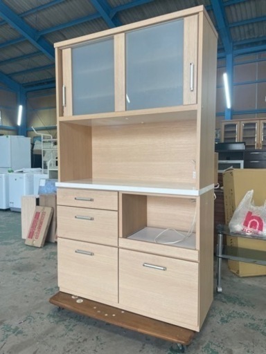 中古品☆食器棚☆キッチンボード☆レンジ台☆横幅105cm