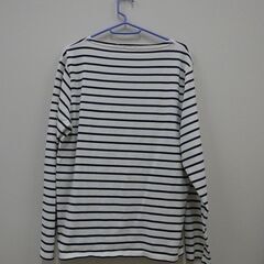 GU／ストライプ綿Ｔシャツ／XLの画像