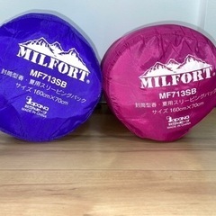 夏用　寝袋　ピンク、ブルーの画像