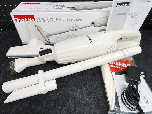 10.8V■Makita マキタ 充電式クリーナ CL116DWI 充電器付 アイボリー 使用数回 札幌 南12条店