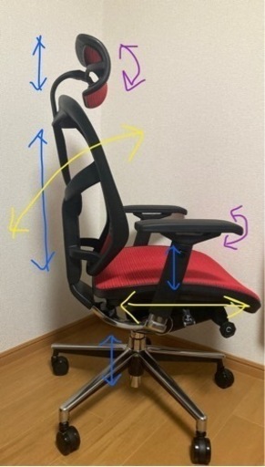高級オフィスチェア【エルゴヒューマン】ほぼ新品組立済