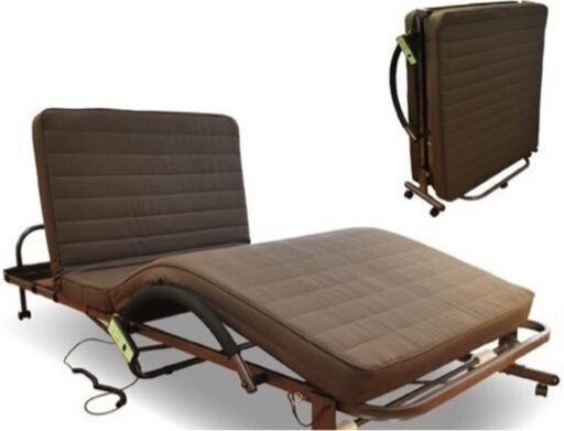 折りたたみ電動ベッド 無段階 シングル リクライニング
