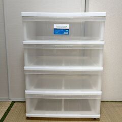 （受け渡し決定済み）クローゼットチェスト　４段　収納ケース 3段 キャスター付き の画像