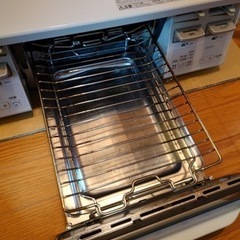 【都市ガス用】Rinnaiグリル付ガステーブル ガスコンロカバー付きの画像