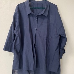 【新品未使用】レディース　リネン混シャツ　7分袖